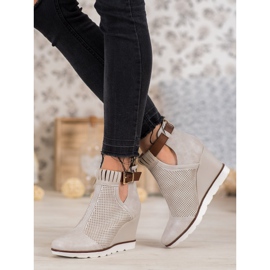 Filippo Openwork stövlar på en kil brun 1