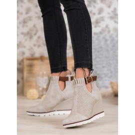 Filippo Openwork stövlar på en kil brun 2