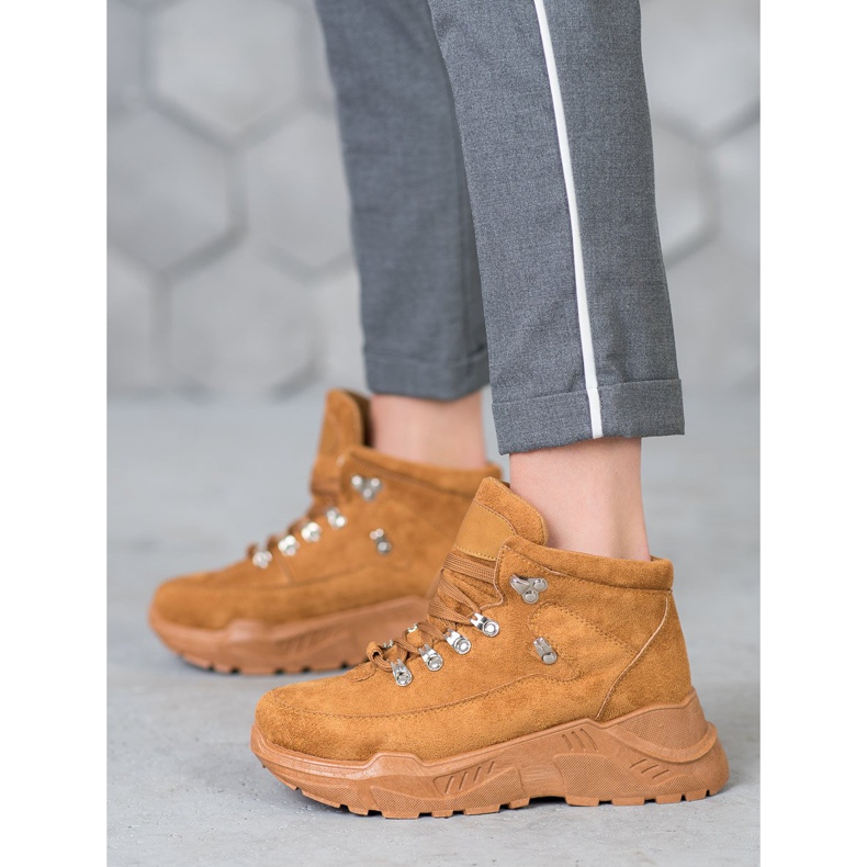 Queentina Mocka sneakers brun 1