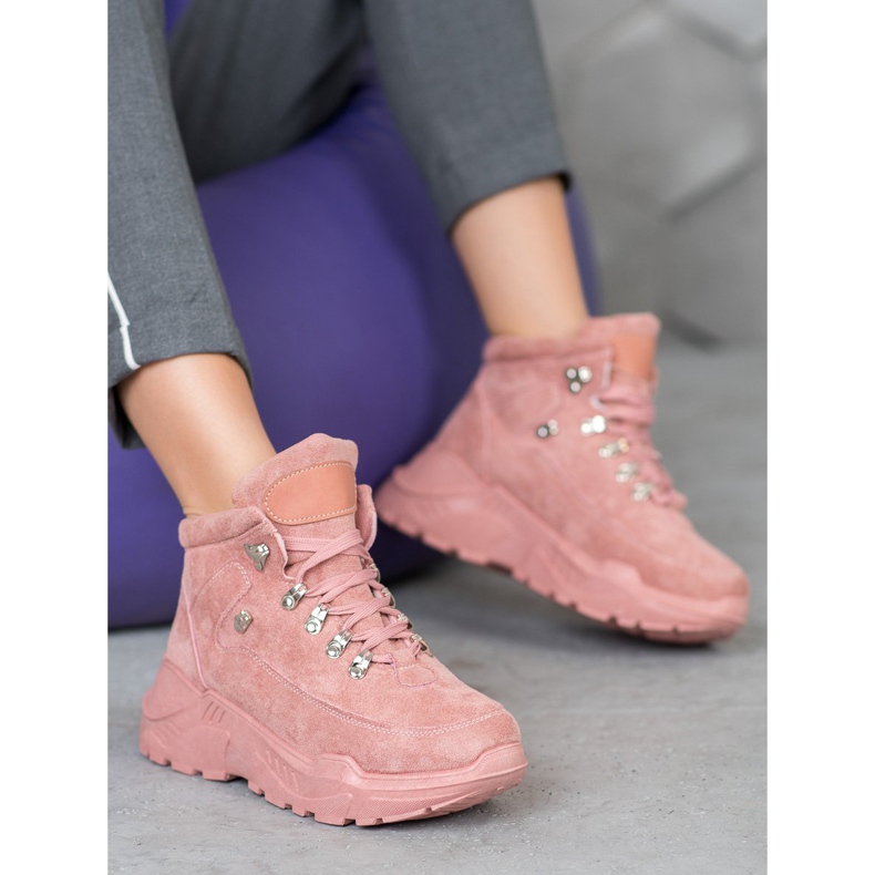 Queentina Mocka sneakers rosa 2