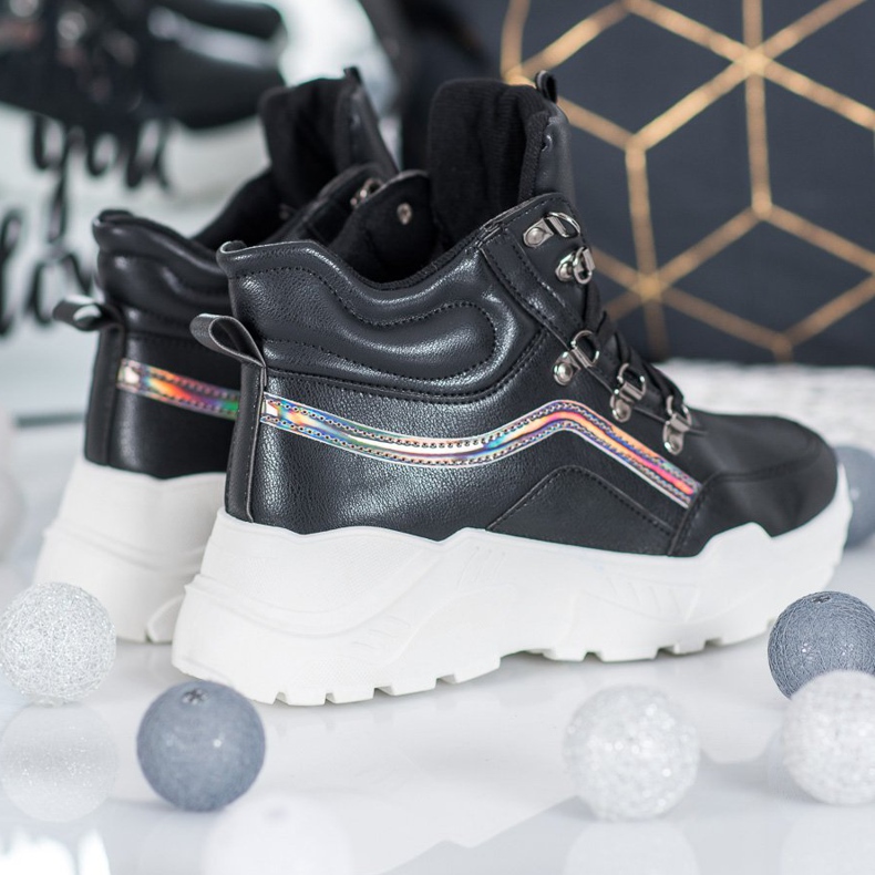 Ideal Shoes Mode stövlar svart 2