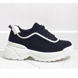 Svarta sportläder med ekoläder 7917-Y 1