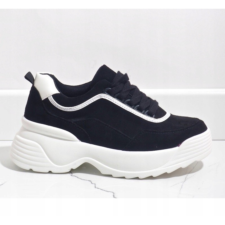 Svarta sportläder med ekoläder 7917-Y 1