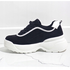 Svarta sportläder med ekoläder 7917-Y 2