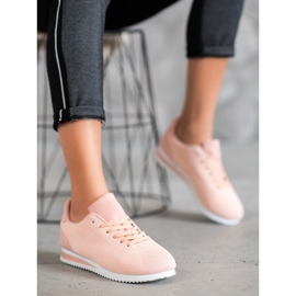 SHELOVET Knutna skor på plattformen orange rosa 1