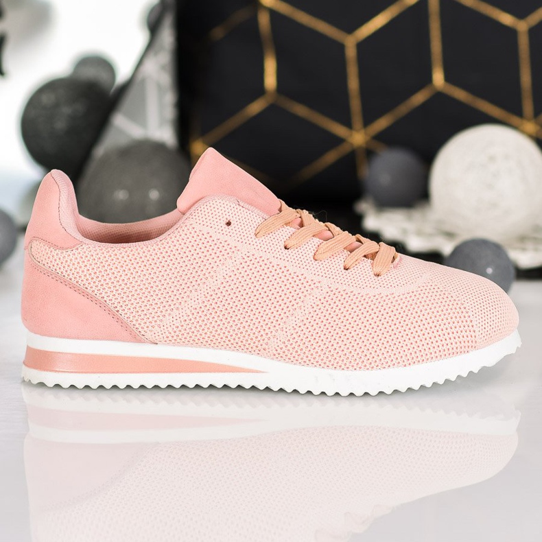 SHELOVET Knutna skor på plattformen orange rosa 2