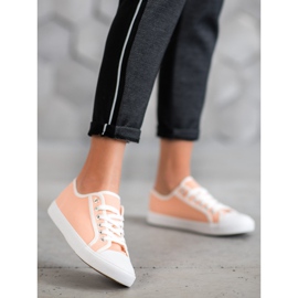SHELOVET Orange sneakers 1