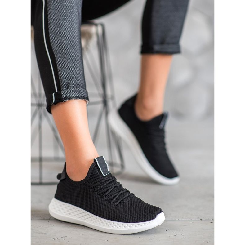SHELOVET Sportskor med mesh svart 2