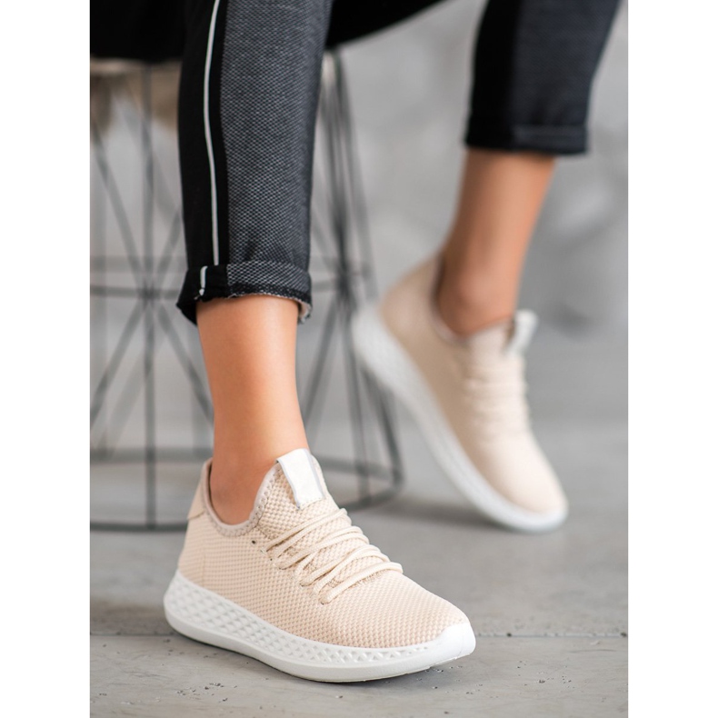 SHELOVET Sportskor med mesh brun 1