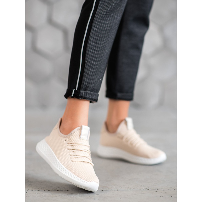 SHELOVET Sportskor med mesh brun 2