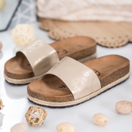 Goodin Trendiga gyllene tofflor 1