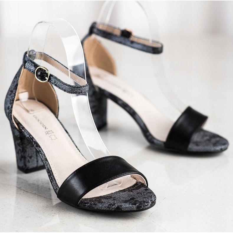 Goodin Snygga sandaler med spets svart 1