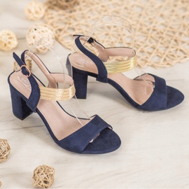 Filippo Sandaler med ett guldbälte blå 2