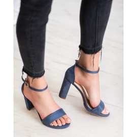 Goodin Sandaler i mocka på en bar blå 2