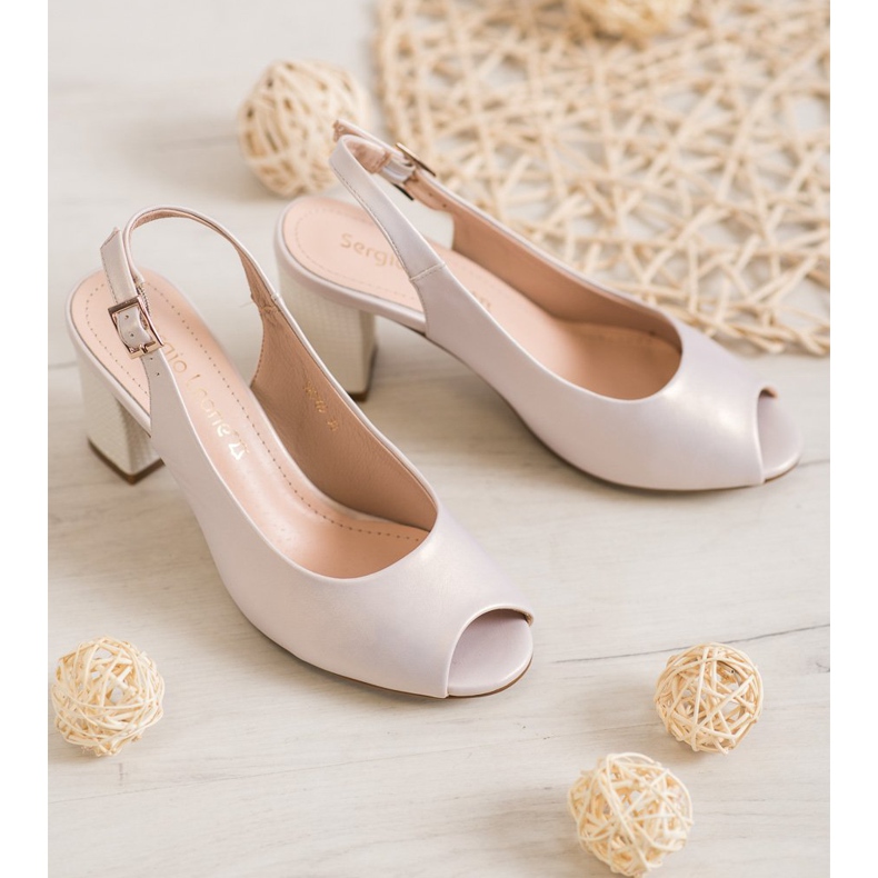 Sergio Leone Eleganta sandaler med öppen tå brun 1