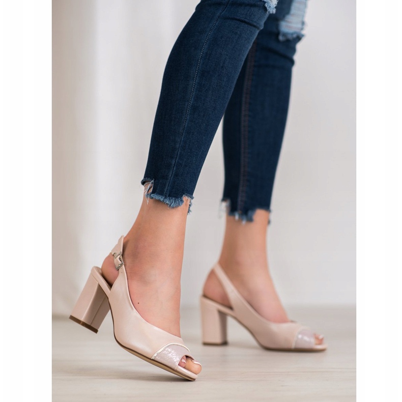 Sergio Leone Sandaler med öppen tå rosa 1