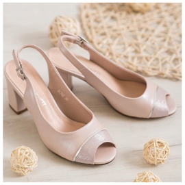 Sergio Leone Sandaler med öppen tå rosa 2