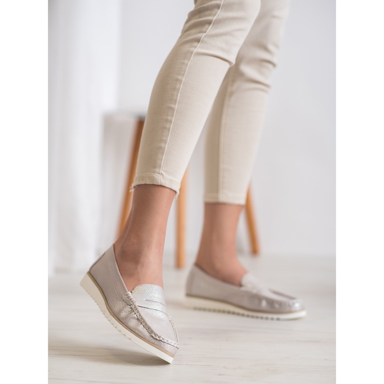 Sergio Leone Loafers på plattformen beige 1