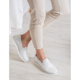 Sergio Leone Silver Slip On skor grå 1