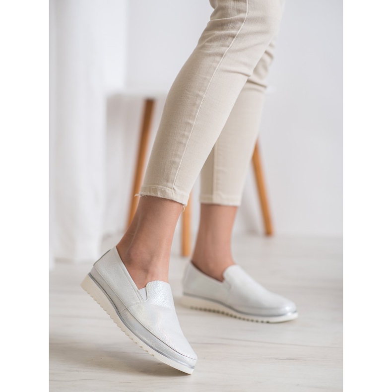 Sergio Leone Silver Slip On skor grå 2