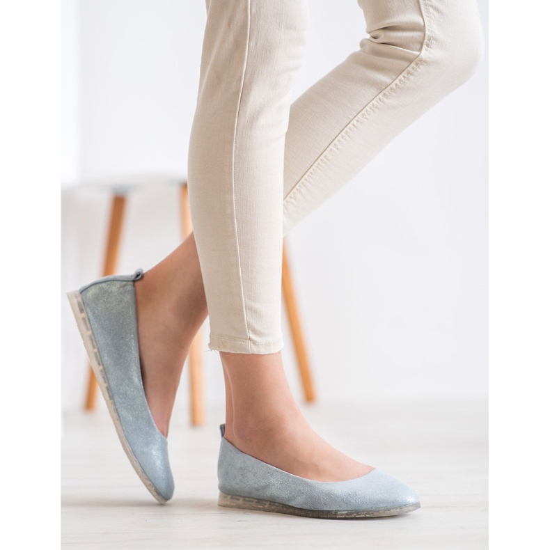 Sergio Leone Textilballerinor med glitter blå 1