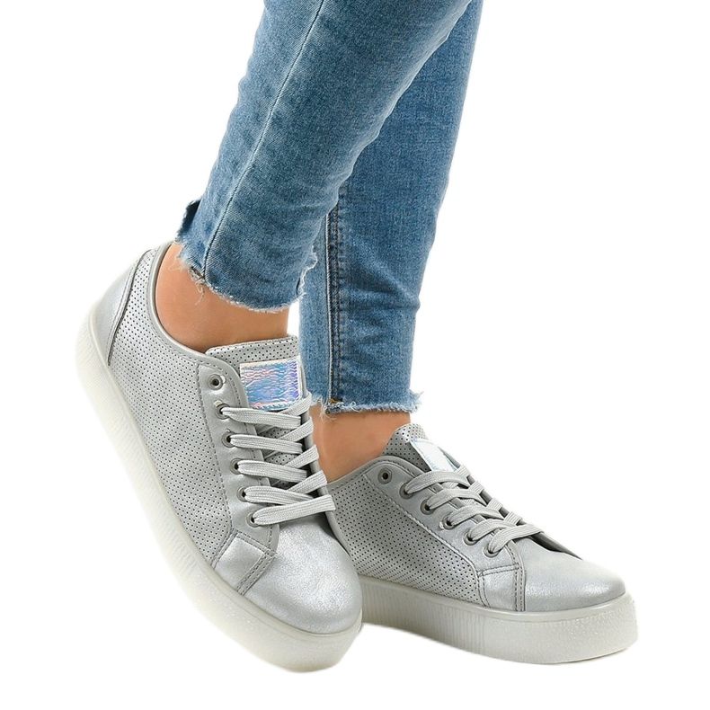 Grå läskiga damskor F-2969 1