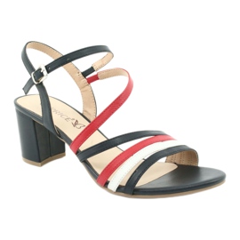Caprice sandaler damskor 28304 vit röd marinblå 1