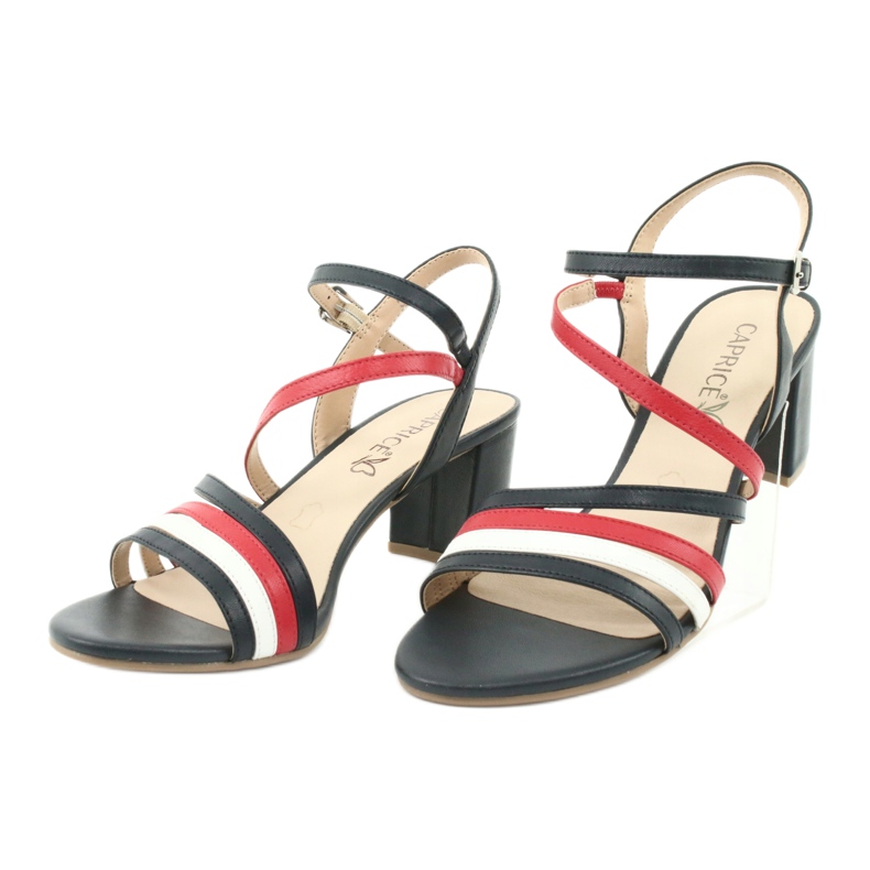 Caprice sandaler damskor 28304 vit röd marinblå 3