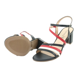 Caprice sandaler damskor 28304 vit röd marinblå 5