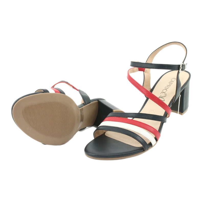 Caprice sandaler damskor 28304 vit röd marinblå 5