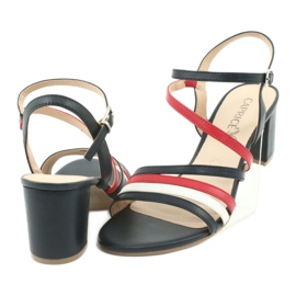 Caprice sandaler damskor 28304 vit röd marinblå 4