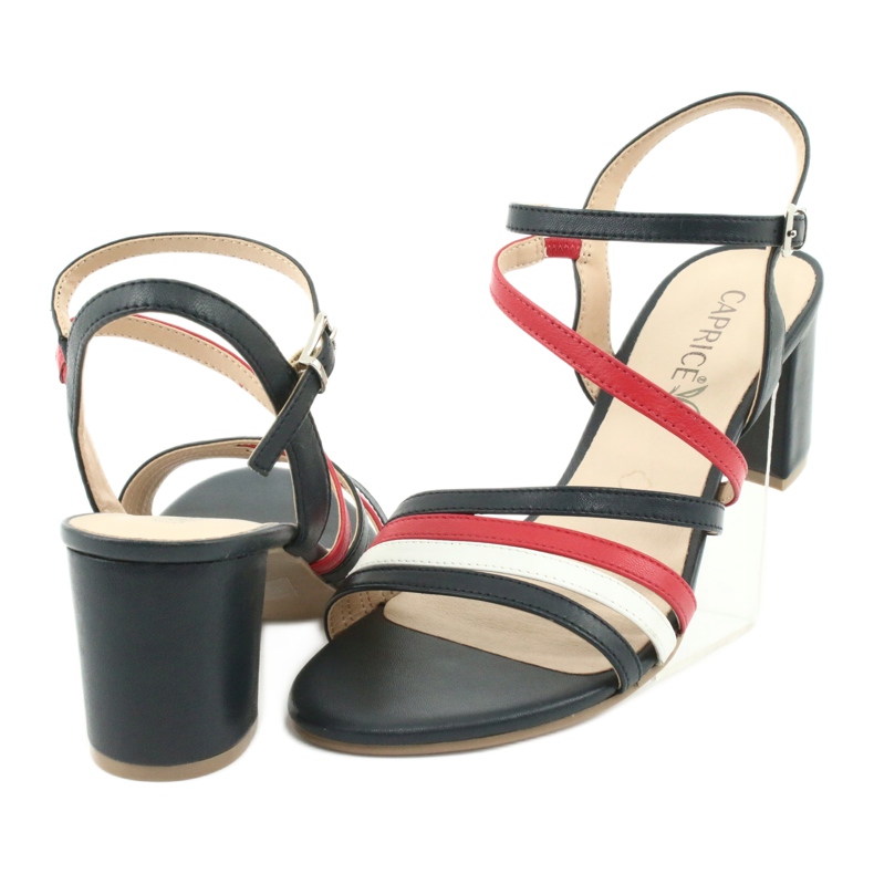 Caprice sandaler damskor 28304 vit röd marinblå 4