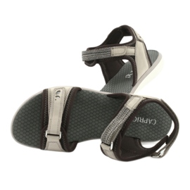 Bekväma sport sandaler Caprice 28606 beige brun 6