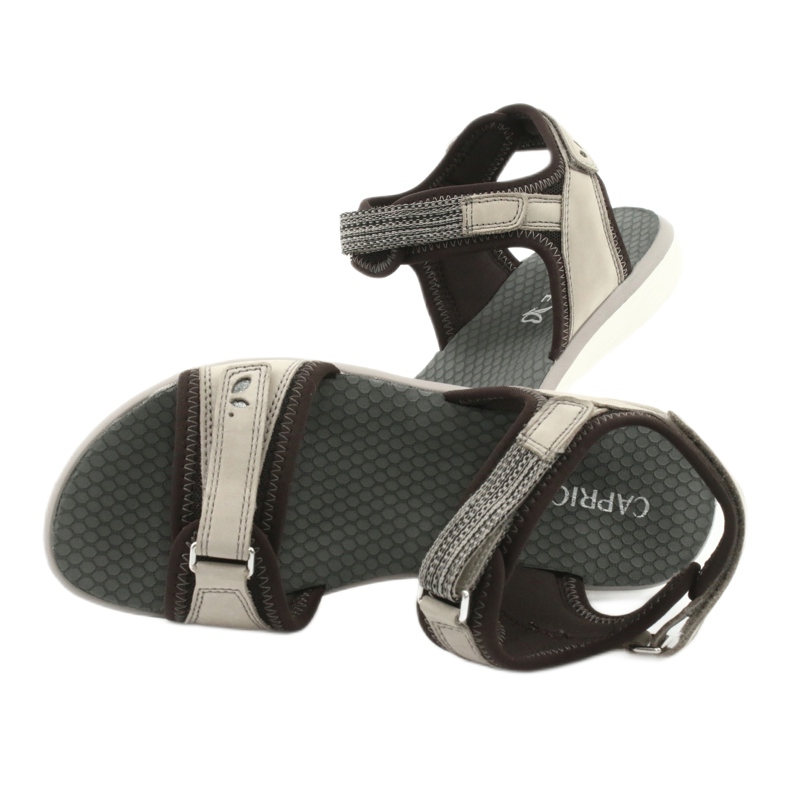 Bekväma sport sandaler Caprice 28606 beige brun 6