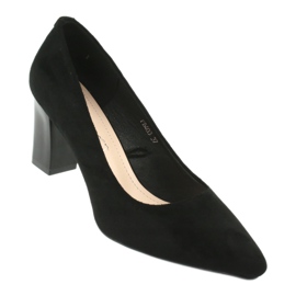 Mocka pumps på en hög klack Sergio Leone PB403 svart 1