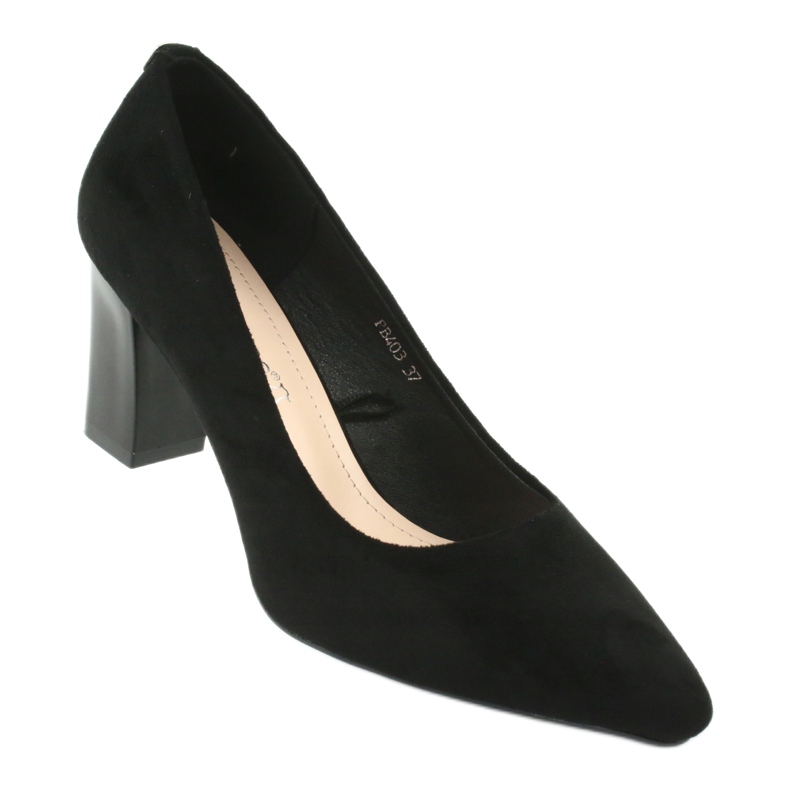 Mocka pumps på en hög klack Sergio Leone PB403 svart 1