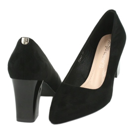 Mocka pumps på en hög klack Sergio Leone PB403 svart 4