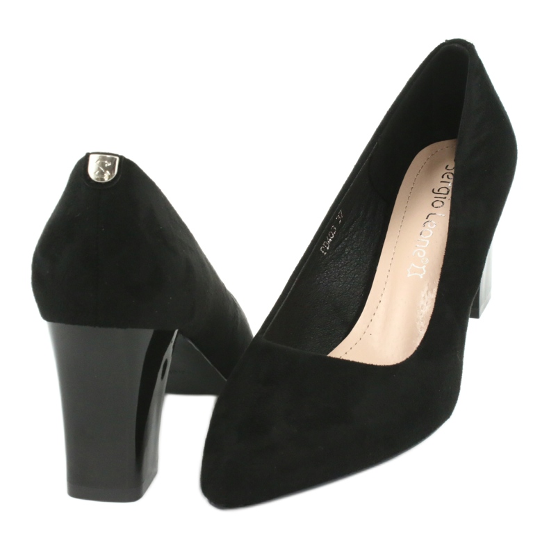 Mocka pumps på en hög klack Sergio Leone PB403 svart 4