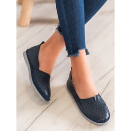 Evento Openwork sneakers med ekoläder marinblå blå 1