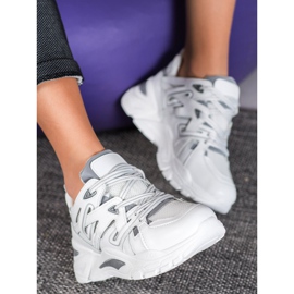 Small Swan Pohodlné Sneakers från Eco Kůže grå 2