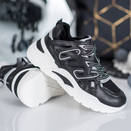 Small Swan Bekväma Eco Leather Sneakers svart 2