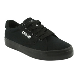 Big Star FF274A175 Classic bundna svarta sneakers 1