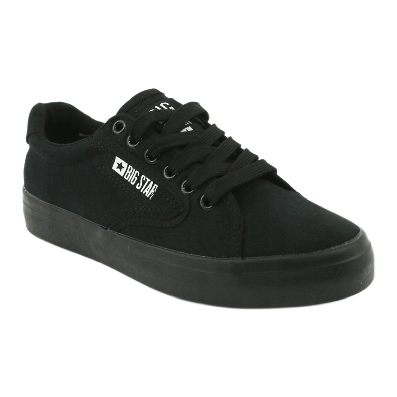 Big Star FF274A175 Classic bundna svarta sneakers 1