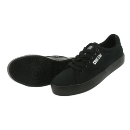 Big Star FF274A175 Classic bundna svarta sneakers 5