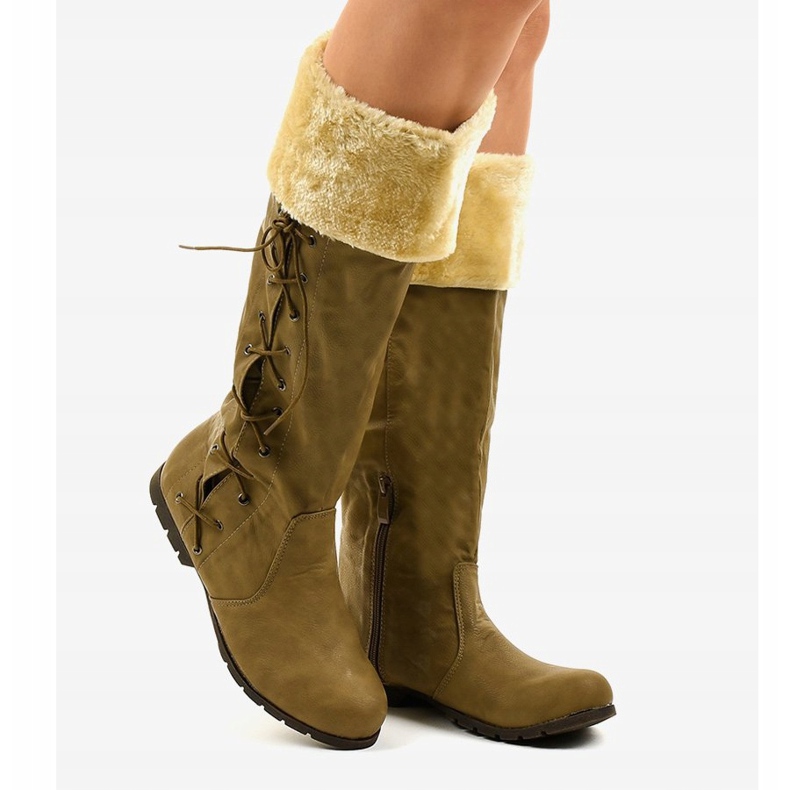 Bruna, isolerade platta stövlar AF1151 2