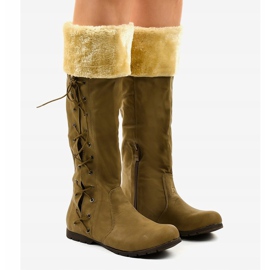 Bruna, isolerade platta stövlar AF1151 1