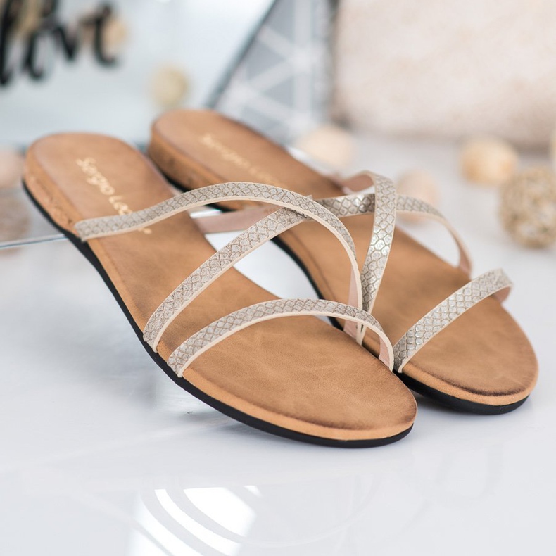 Sergio Leone Snygga tofflor gul 2