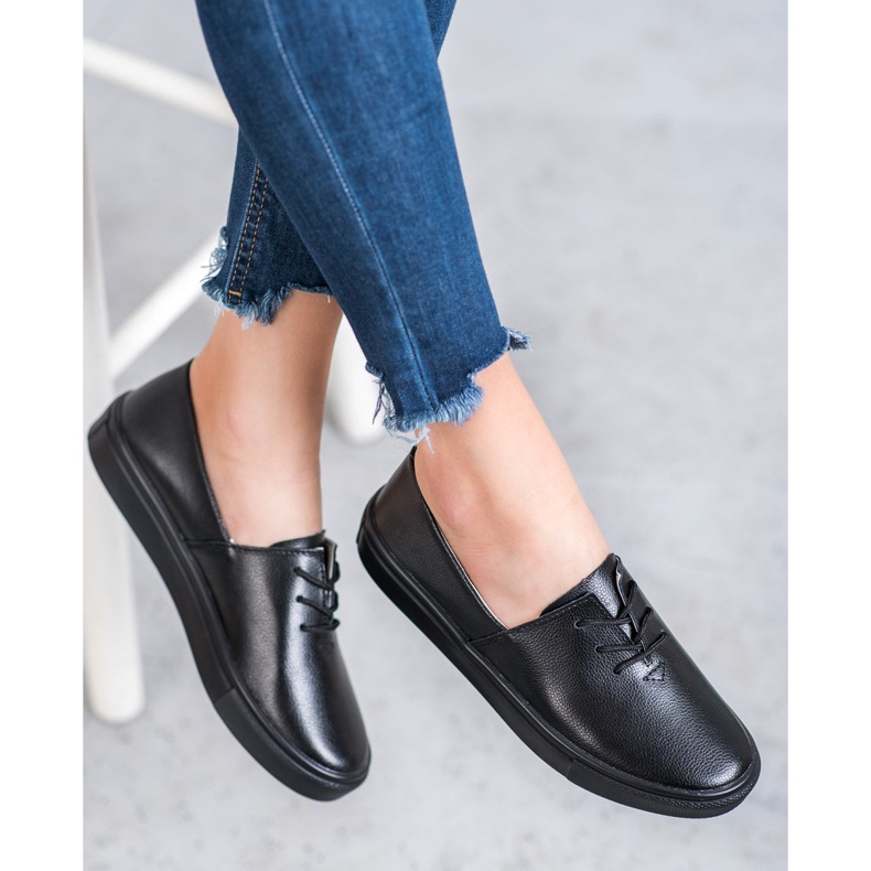 Filippo Snygga lädersneakers svart 1