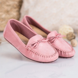 Clowse Pulverloafers med rosett rosa 2