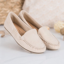 Clowse Beige loafers med mocka 1